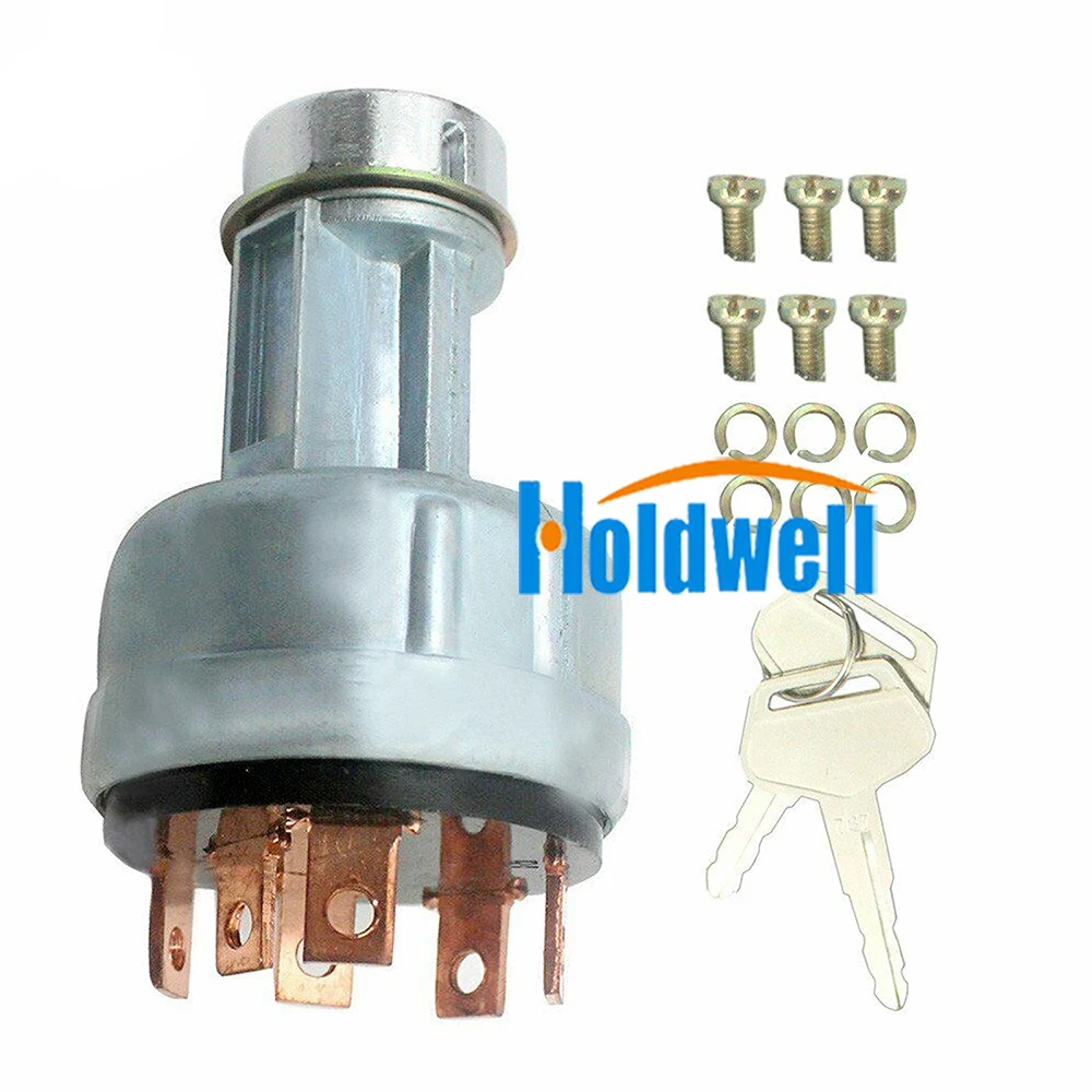 Holdwell Ignition Switch/ Keys 194322-52110 194155-52110 for Yanmar 140 147 155 165 169 180 186 187 195 226 220 226