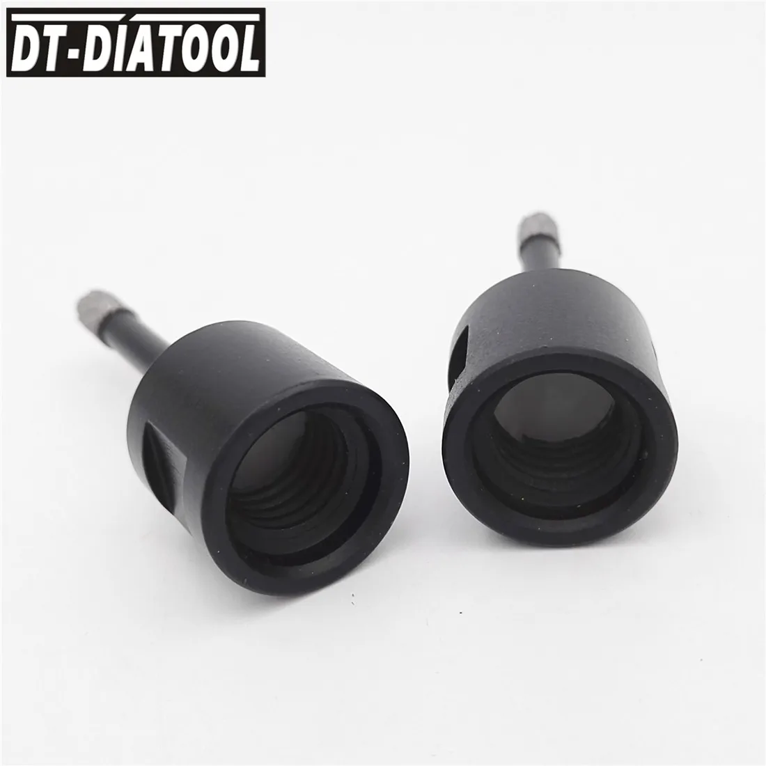 DT-DIATOOL 2pcs M14 Secco Vuoto Brasato Del Diamante di Perforazione Core Bit Foro di Piastrelle di Ceramica Seghe Granito Pietra di Marmo Punte da Trapano grit35/40