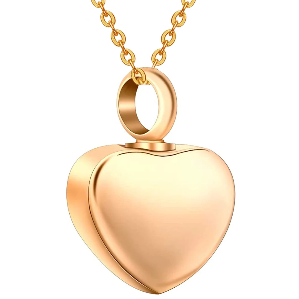 Wholesale Stainless Steel Mini Heart Locket Cremation Pendant Memorial Ashes Urn Necklace Jewelry Keepsake,Dropshipping