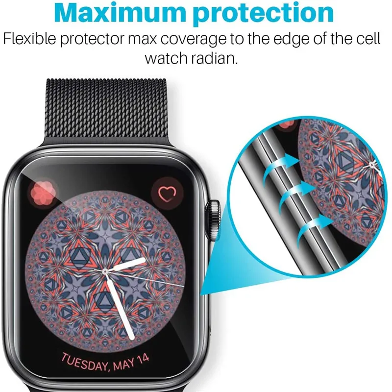 Screen Protector Clear Full Protective Film for Apple Watch 7 6 SE 5 4 45MM 41MM 40MM 44MM Not Glass for iWatch 3 2 1 38MM 42MM 3