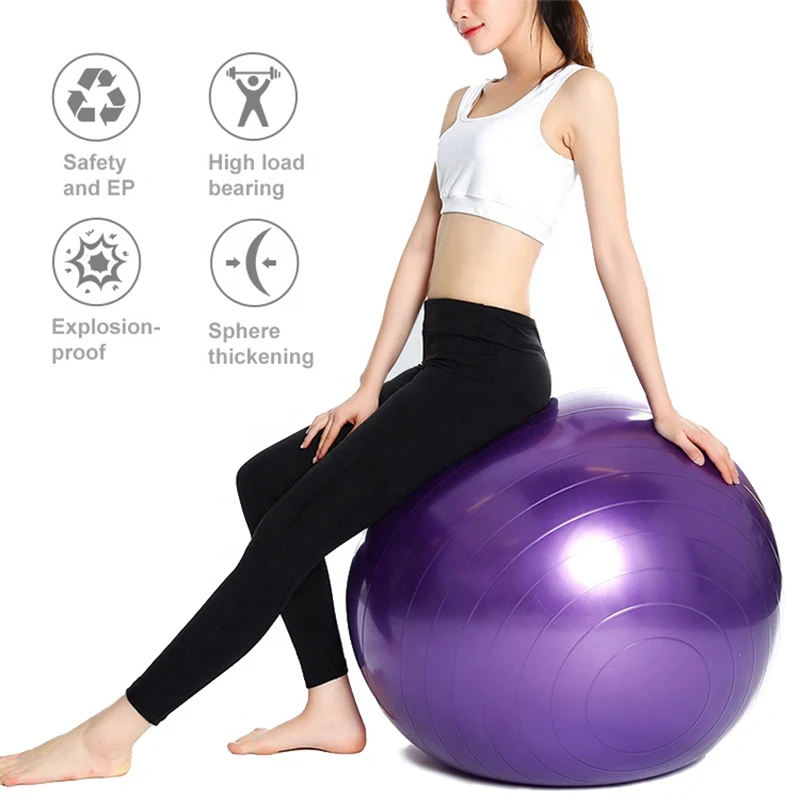 PVC Yoga Balls Bola Pilates Fitball 45cm/55cm/65cm/75cm/85cm Thickened Explosion-proof Home Fitness Gym Equipment Balance Ball