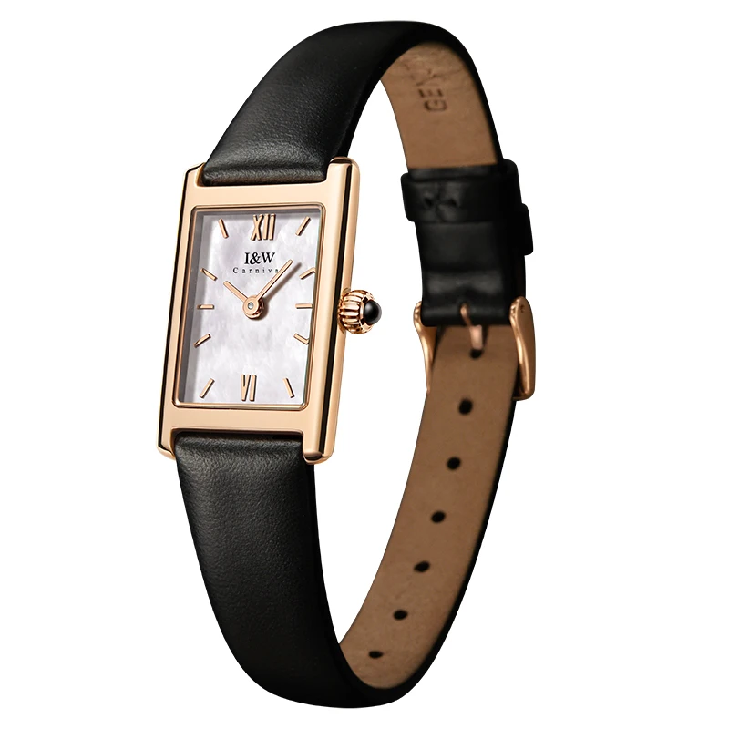 2023 New Fashion Women\'s Wristwatch Brand I&W Switzerland Made Watch for Women Sapphire Waterproof Square Dress Women\'s Watches