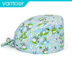 Hot sale surgical head cap scrubs women Unisex Printing Cotton Scrub Hat Beauty Salon Working Caps Nurse Hat chef caps wholesale