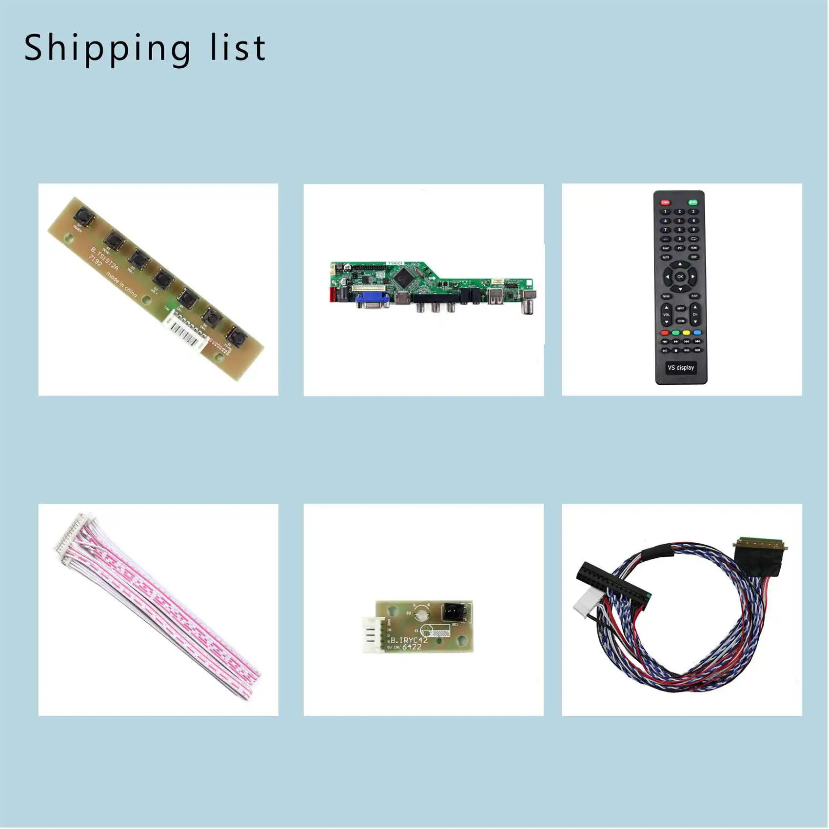 HD-MI trabalho da placa do lcd do vga av usb rf para o trabalho compatível da tela do lcd da relação de lvds com 12.1 polegada 1024x768 HT121X02-001