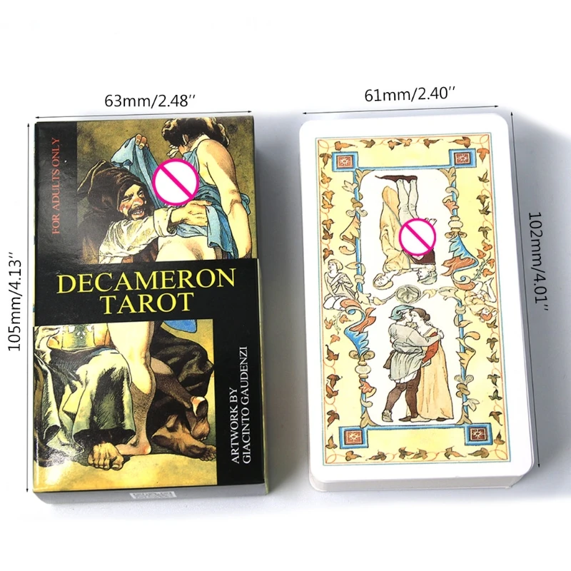 Decameron-baraja de cartas de Tarot 78, cartas de oráculo en inglés completo, juego de mesa de fiesta de amigos, Carnal Adventure