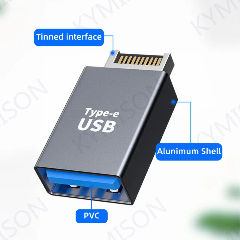 คอมพิวเตอร์เดสก์ท็อปเมนบอร์ดสายอะแดปเตอร์ USB 3.1หัวต่อแผงด้านหน้า C ประเภท E ปลั๊กขยาย Converter