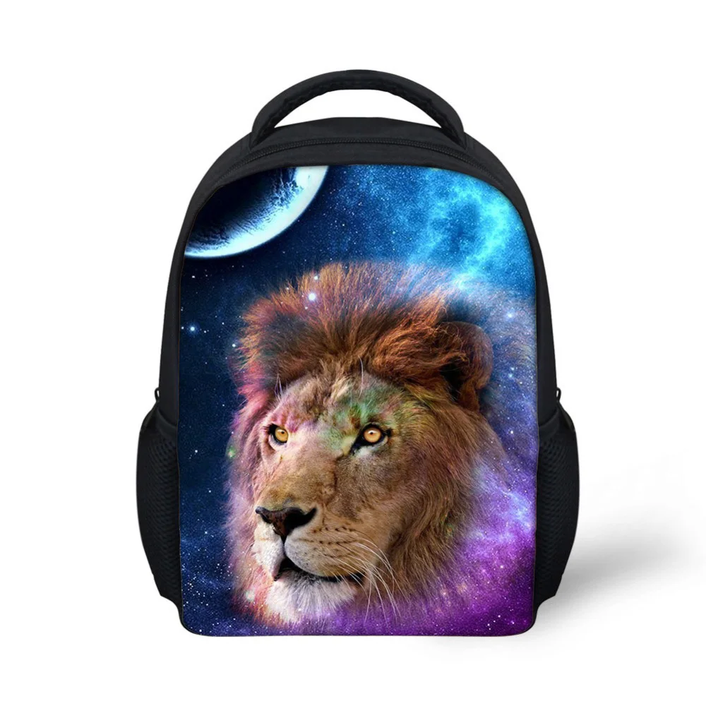 Customzied Small School Bags Lion Printing Animal Schoolbag for Boys Cute Toddler Backpack Kids Satchel Mini Kindergarten Bag