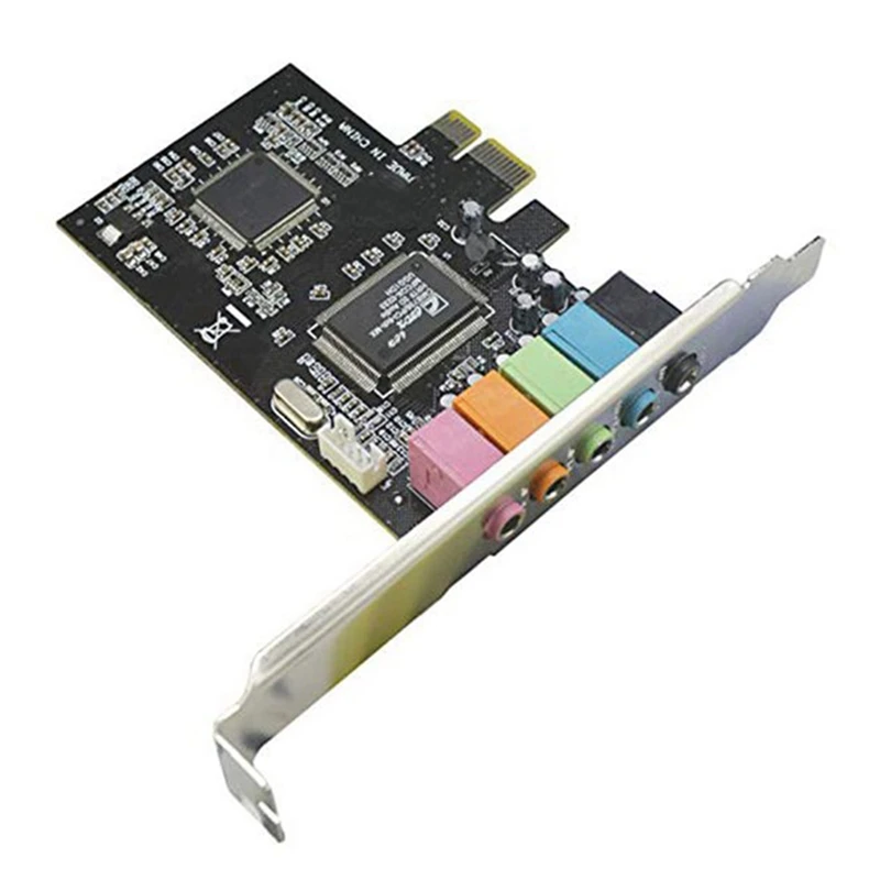 5.1 Internal Sound Card for Windows 10 with Low Profile Bracket, 3D Stereo PCI-E, CMI8738 Chip 32/64 Bit Sound Card PCI