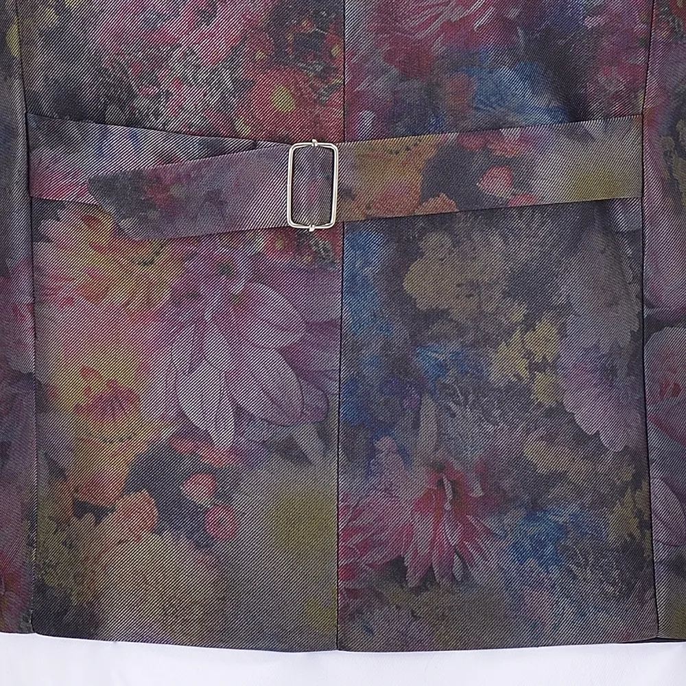 Chaleco Formal estampado para hombre con cuello en V, chaleco gris Retro Noble con patrón informal, chaleco de negocios para padrino de boda y graduación, chaleco de noche