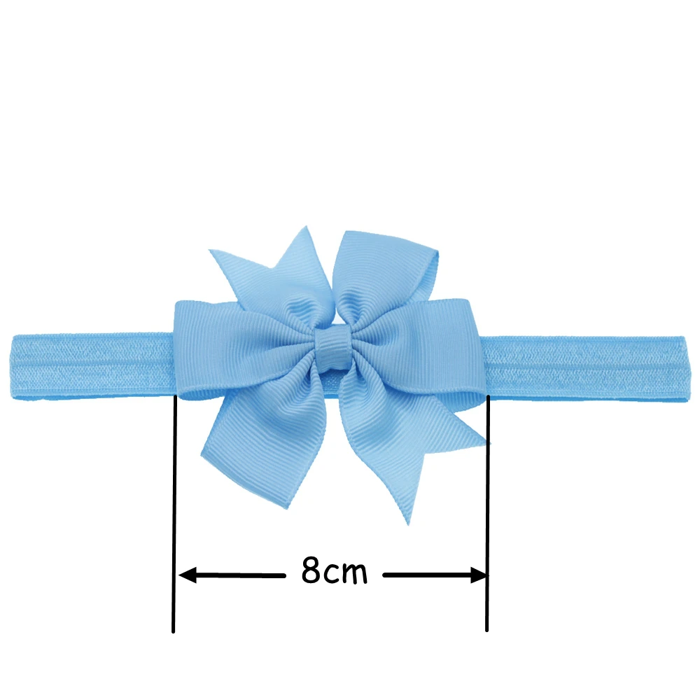 20pcs baby headband Lovely Girls Bowknot Knot Tiara Bow Headband Elastic hair Band Headwear children hair Accessories