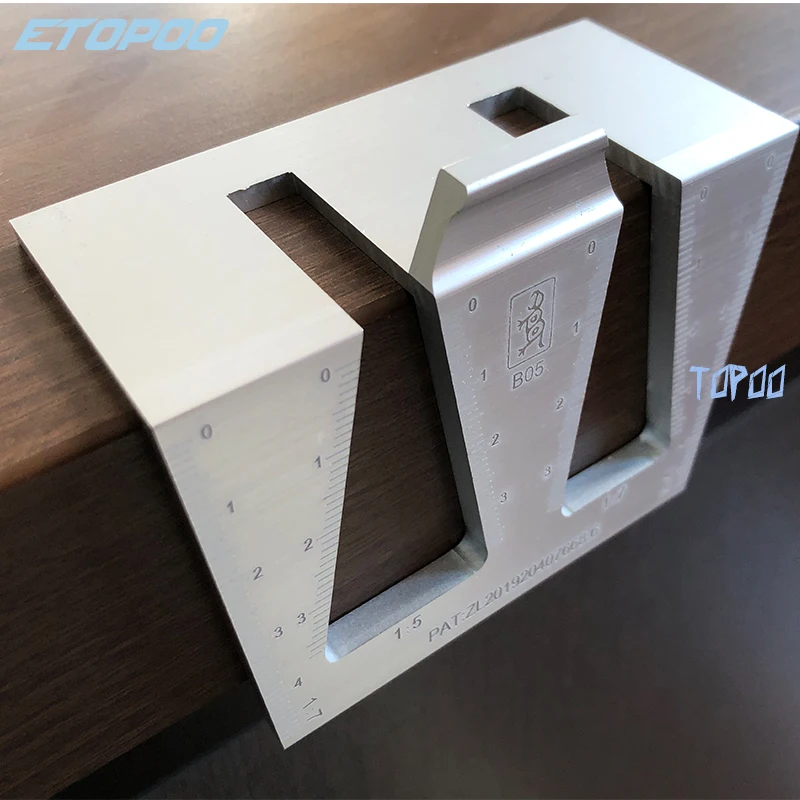 Woodworking Dovetail Marker Aluminum Alloy Dovetail Marking Template 1:5 & 1:7 Wood Joint Gauge With Scale Dovetail Guide Tools