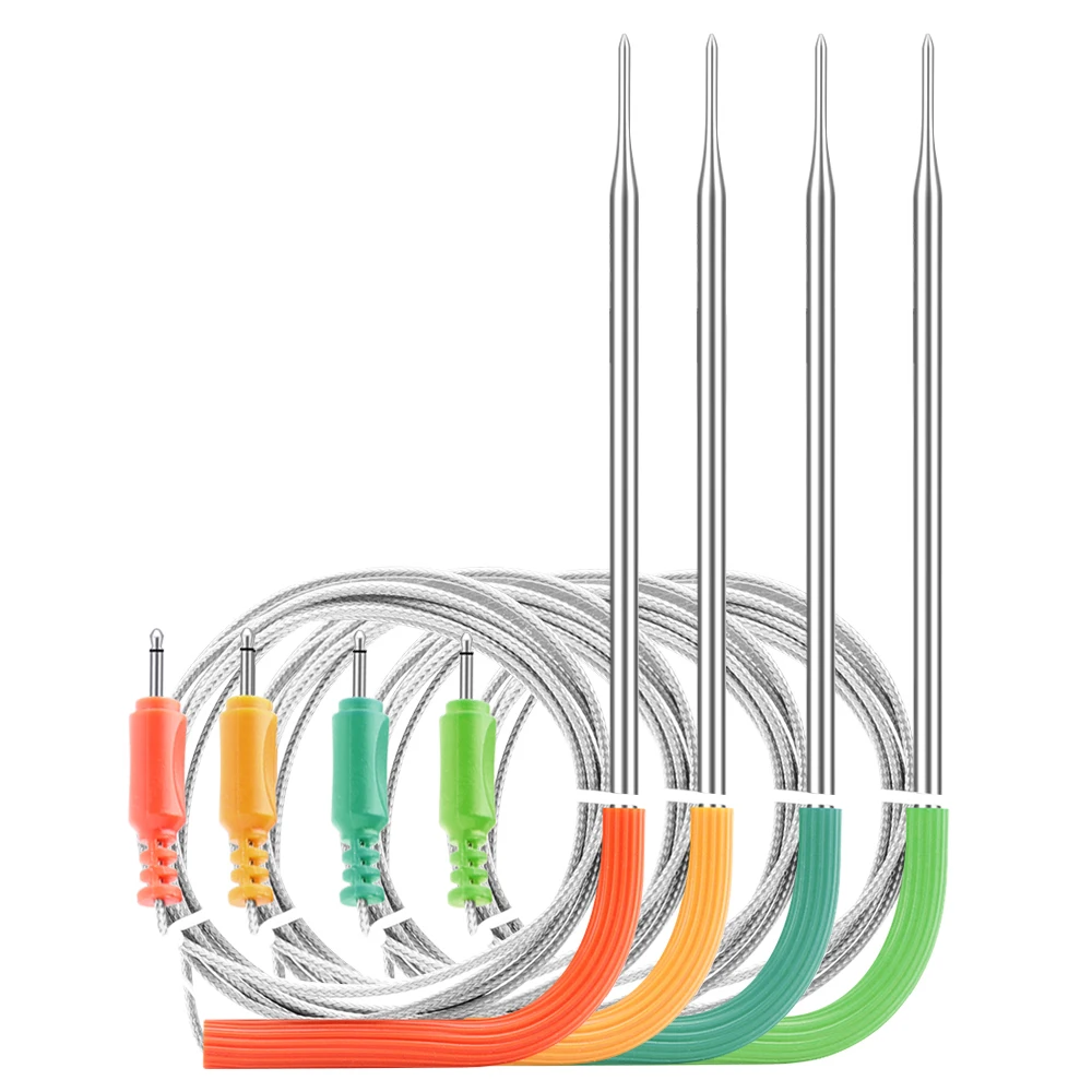 Inkbird Exclusive Meat Probe Colorful Set (Red, Yellow, Green and Blue) for IBBQ-4BW BBQ Thermometer Temperature Sensor Meter