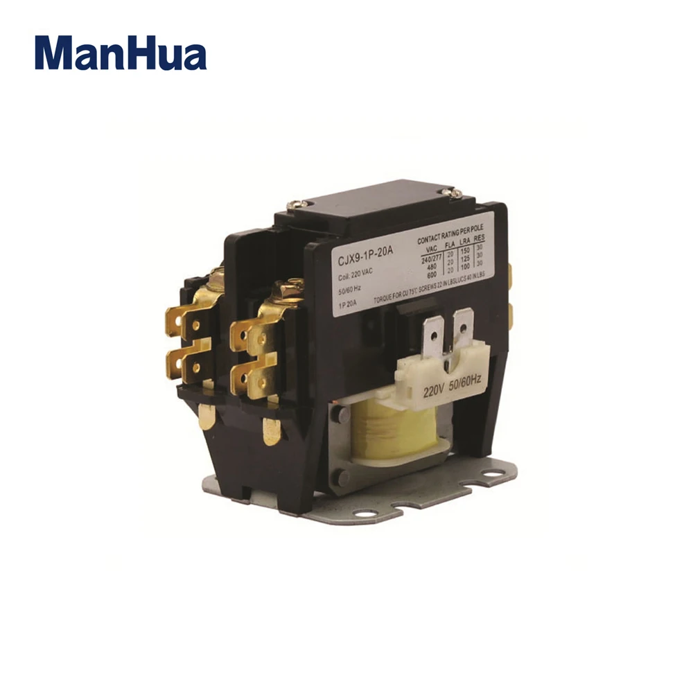 ManHua Single Phase 220V Contactor CJX9 for Air Condition Ac Contactor Elevator Magnetic Contactor 12V