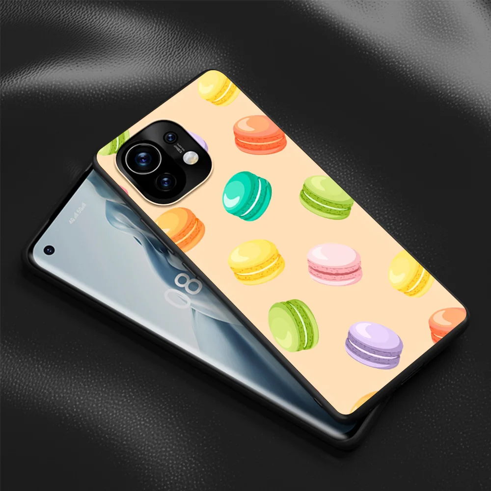 Macarons Cake Dessert Cute Gift Phone Case For Xiaomi Poco X3 X4 NFC M3 X4 M4 F3 Mi 11 12 Lite 11T 10T 11X 11T Pro 5G 9T Cover