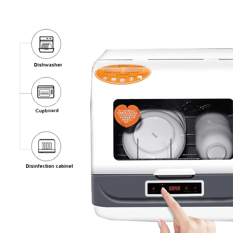 Mini máquina de lavar prato elétrica, lava louças automática inteligente, máquina de lavar louça para uso doméstico