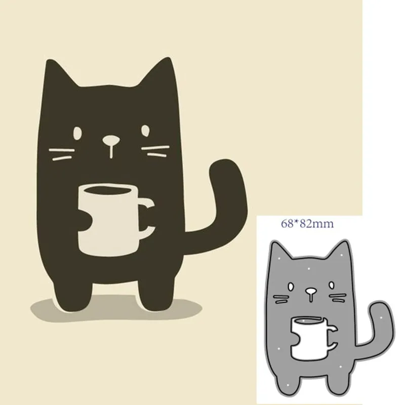 

Металлические вырезанные штампы, животные, кошка, украшение, скрапбукинг, бумажный ремесленный нож, форма, лезвие, штампованные трафареты