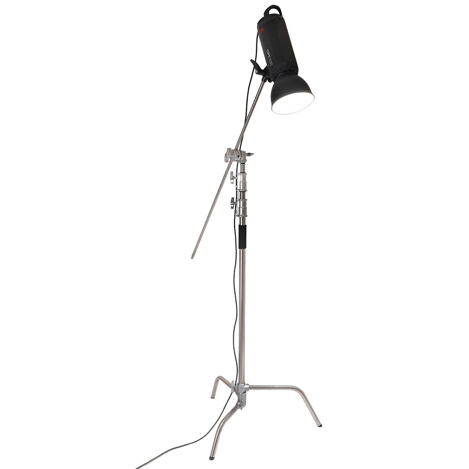 Dudukan lampu baja tahan karat 3.3M 130in, dudukan Tripod c-stand dengan 1,28m, lengan Boom fotografi kaki ajaib untuk lampu sorot, Softbox, lampu kilat