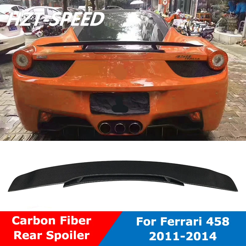 

N Style Carbon Fiber Back Wing Trunk Rear Spoiler For Ferrari 458 Car Body Kit 2011-2014