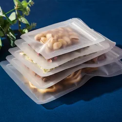 Frosted Transparent Ziplock Bag Clear Plastic Storage Bag Snack Tea Zipper Bag Packaging Supplies