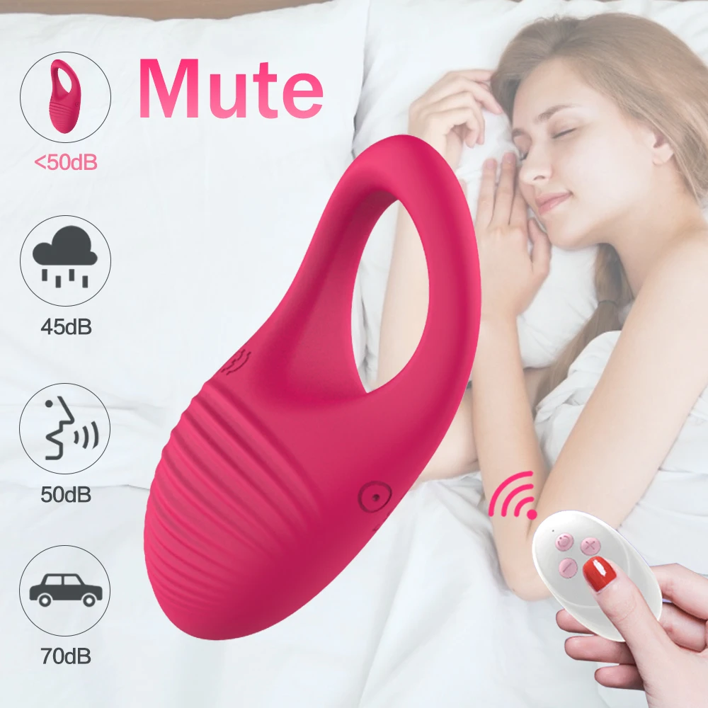 10 Speeds Penis Vibrator Wireless Remote Control Vibrating Cock Ring Clitoris Stimulator Delay Ejaculation Ring Sex Toys For Men