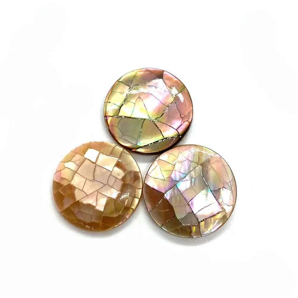 Abalone Shell Beads Mother-of-Pearl Shell 16mm Round Shell Ring Surface for DIY Handmade Bracelet Necklace Jewelry Accessories