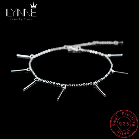여성을위한 핫 패션 간단한 아치 다리 펜던트 Anklets 팔찌 925 스털링 실버 여름 구두 보석 비치 발 체인