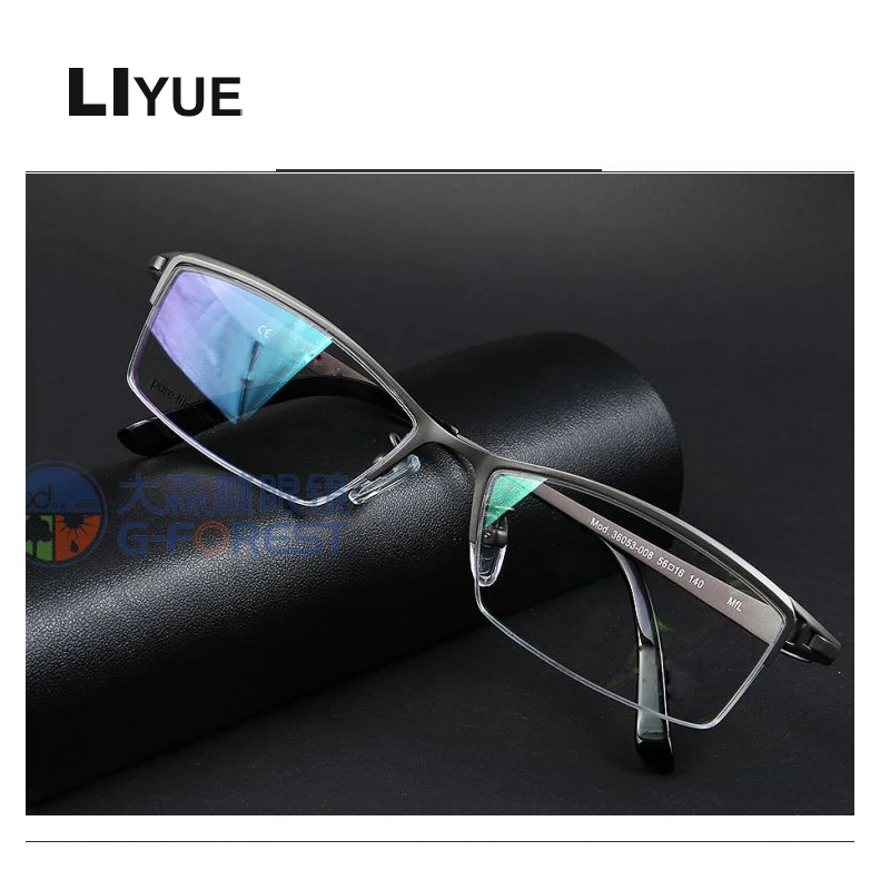 

2021 pure titanium optical men's eye Glasses frame men Computer eyeglasses Spectacles frame Prescription Myopia glasses eyewear