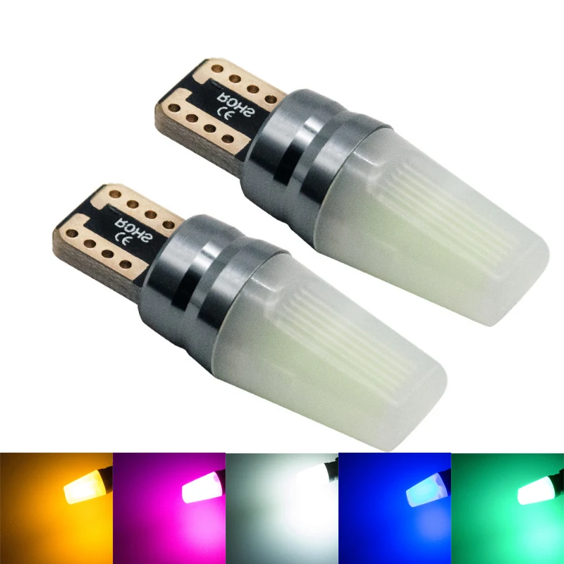 

20-100PCS NEW T10 W5W 194 168 COB CANBUS Car LED Interior Reading Light Side Wedge Lamp white red yellow blue green purple DC12V