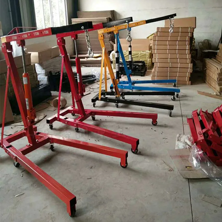 Engine Crane Equipment 2 Tons Fold Manual Movable Engine Parallel Hanger Lifting Machine Auto Repairing Engine Lifting Tools