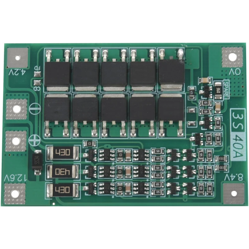 3S 40A For Screwdriver 12V Li-Ion 18650 Bms Pcm Battery Protection Board Bms Pcm With Balance Liion Battery Cell Pack Module