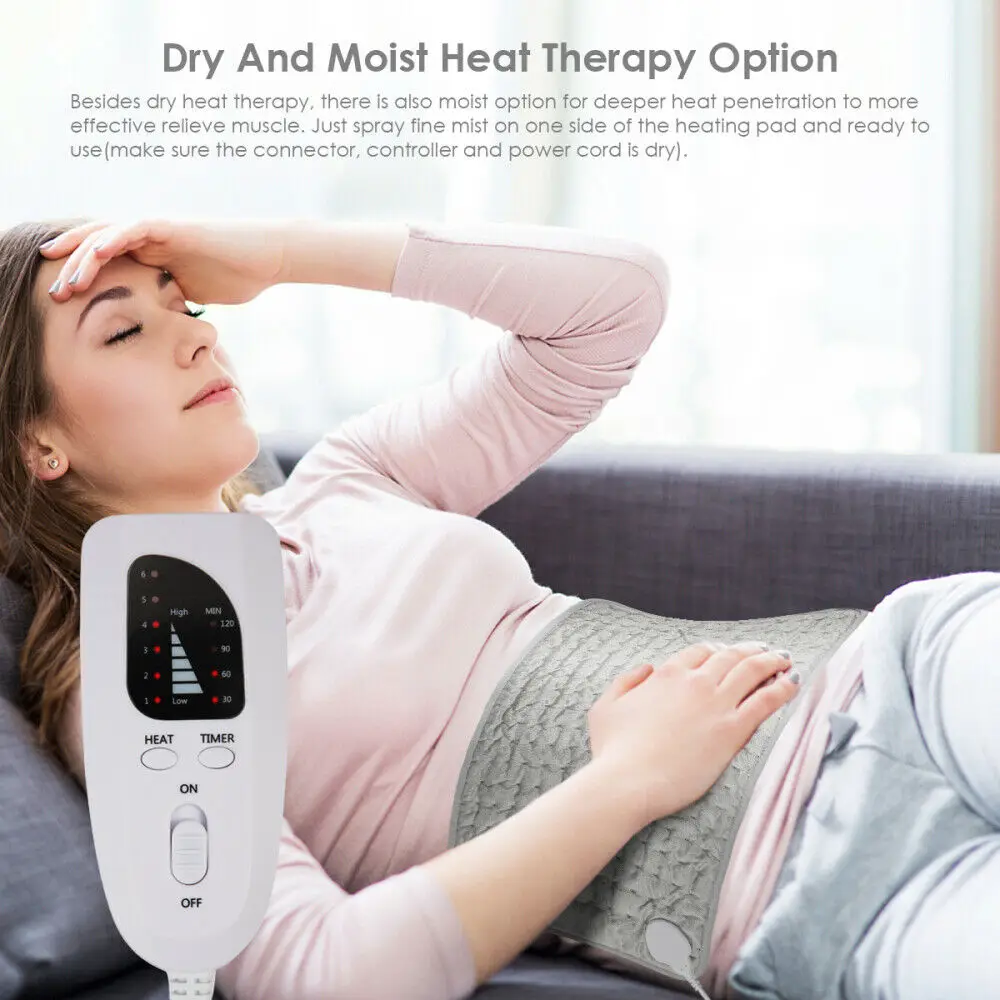 120W Electric Heating Pad Timer For Shoulder Neck Back Spine Leg Pain Relief Winter Warmer 76x40cm 60x30cm 40x30cm 110V 240V