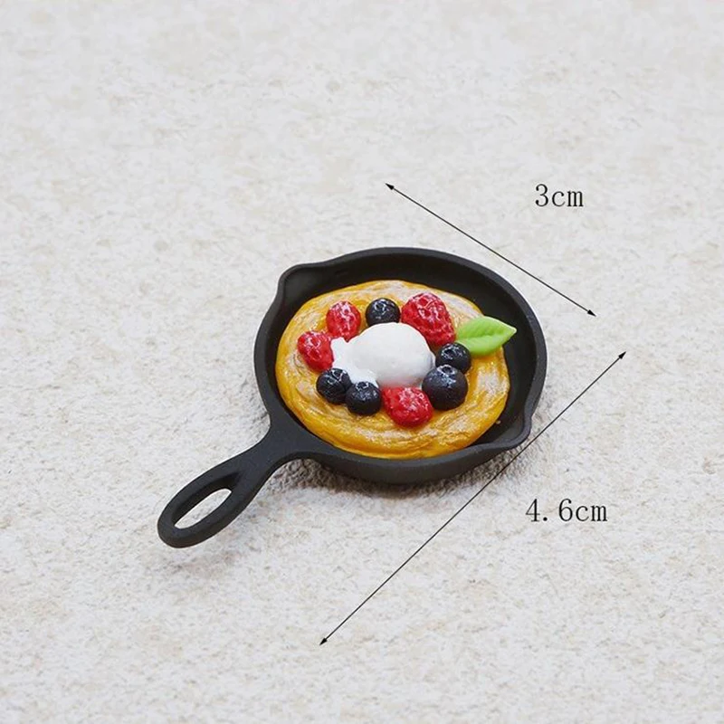 1PCS 1/12 Miniature Food 1/6 Scale Fruit Egg Pancake Miniatural Hamburger Puff Bread for Blyth Barbies OB11 BJD Dollhouse Play