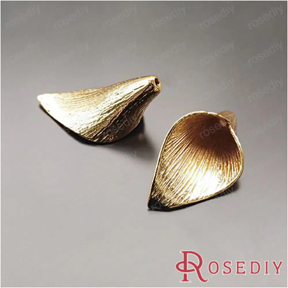 Wholesale 26*15mm Matte Silver color Calla Flower Copper Bead Caps Diy Jewelry Findings 6 pieces(JM5233)