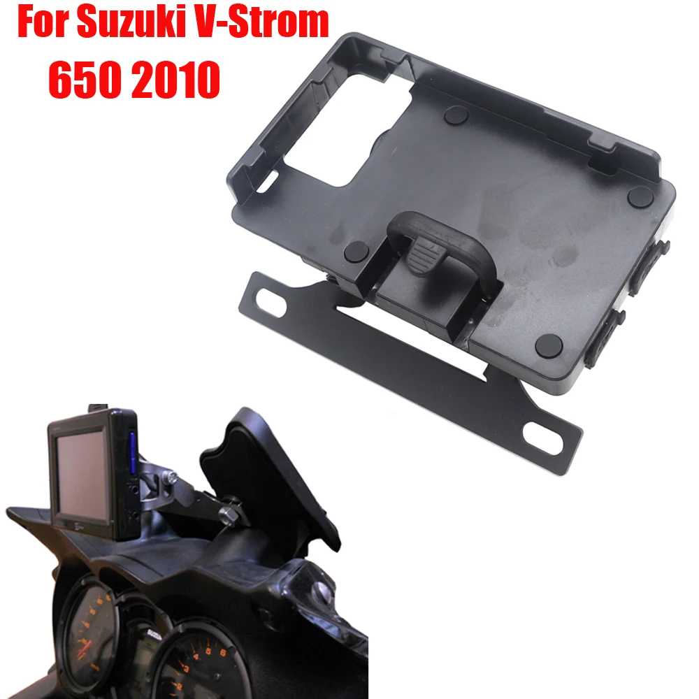 Black Navigation Bracket Mount Smartphone GPS Holder For Suzuki V-Strom 650 2010 V strom - Image 2