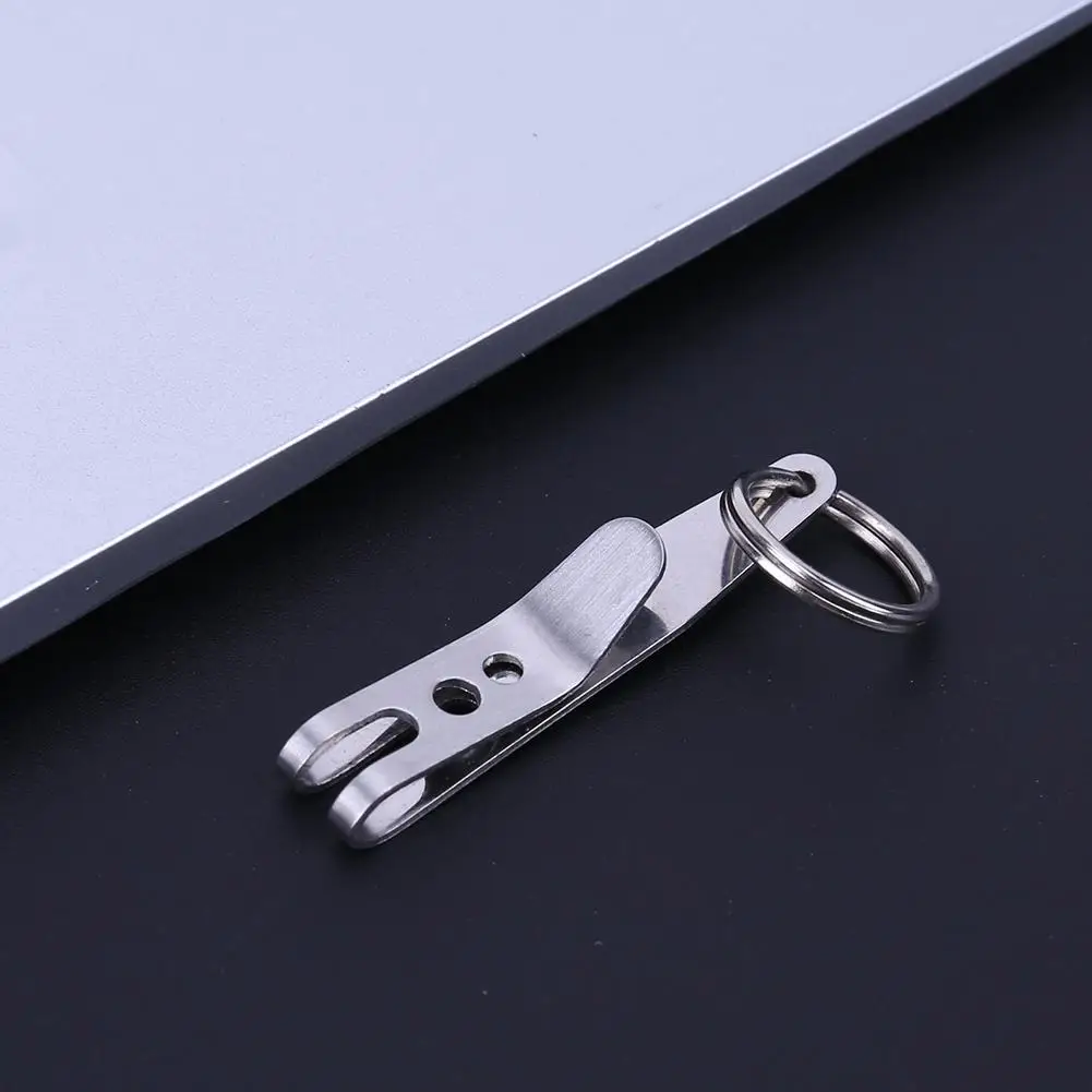 1-10PCS EDC Bag Gear Pocket Suspension Clip Mini Pocket Suspension Clip Hanger Stainless Steel with Key Chain Outdoor Equipment