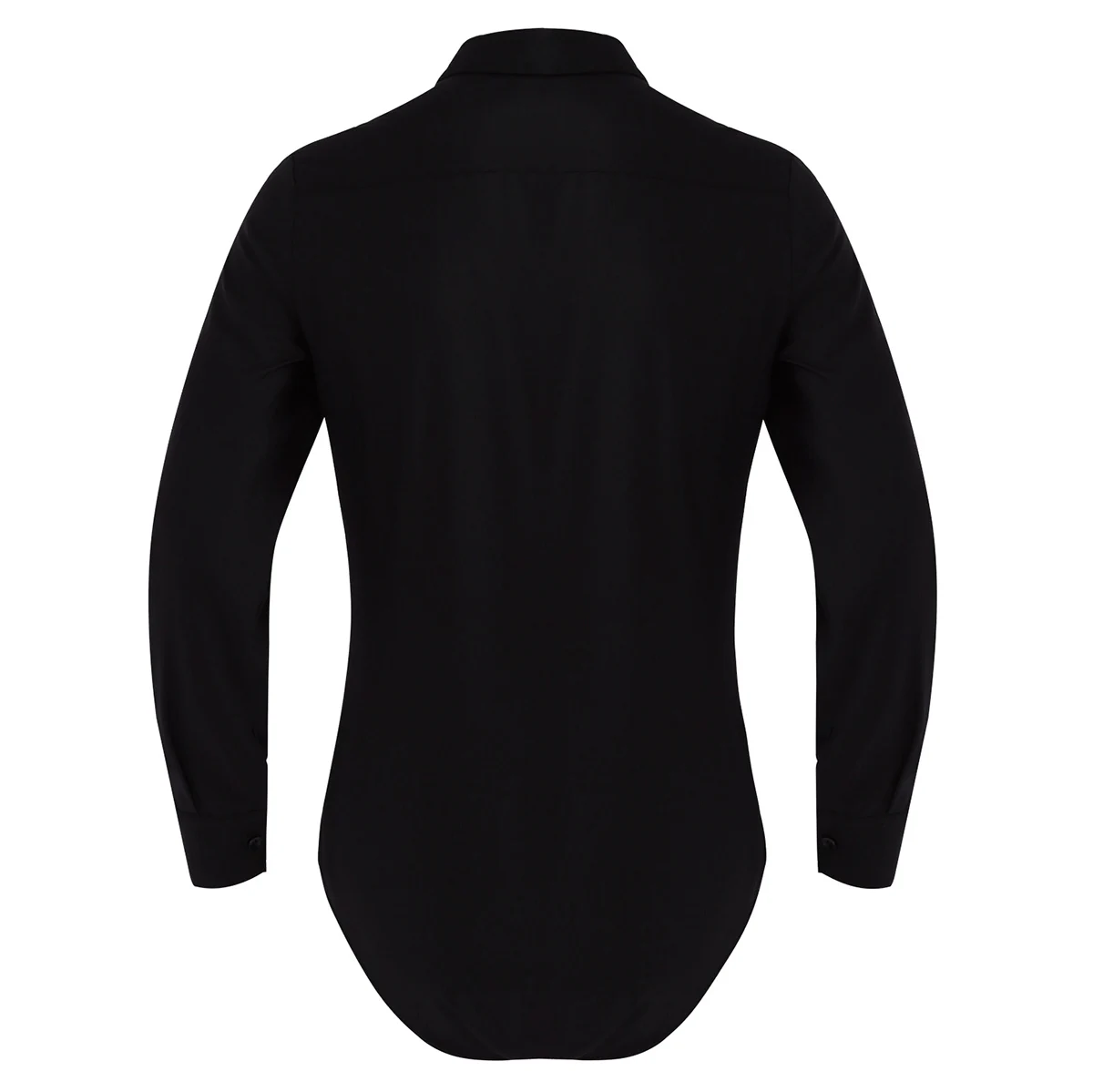 Mens Long Sleeve One-piece Dance Shirt Turn-down Collar Button Down Latin Modern Dance Bodysuit Shirt Tops Dance Costumes