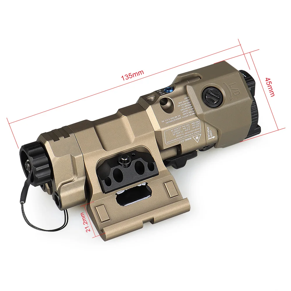 Hunting airsoft accessories Green Laser With IR And White Light Aluminum Alloy Version MATERIAL For Airsoft hunting HK15-0143