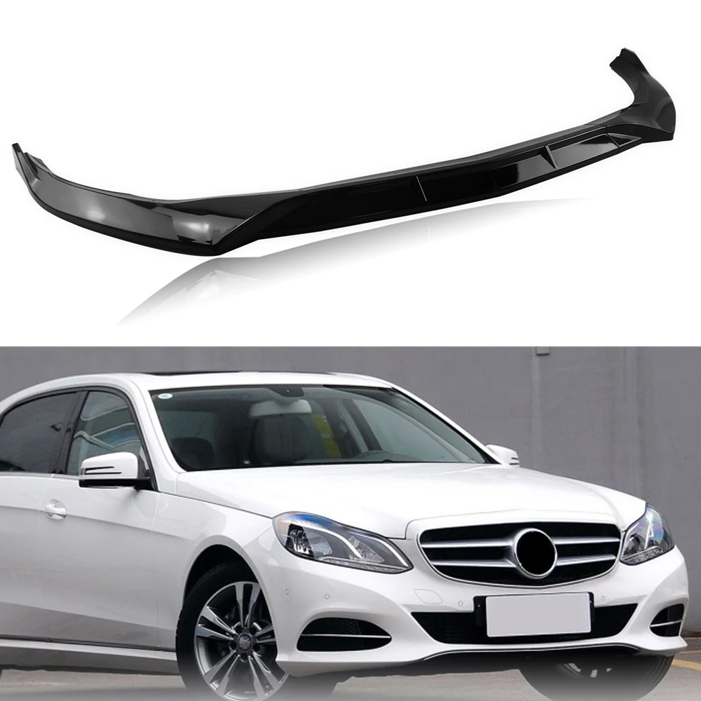 

Front Bumper Spoiler Lip Blade For Mercedes Benz W212 E Class 2013-2015 Sport E250 E350 E400 E550 Gloss Black/Carbon Fiber Look