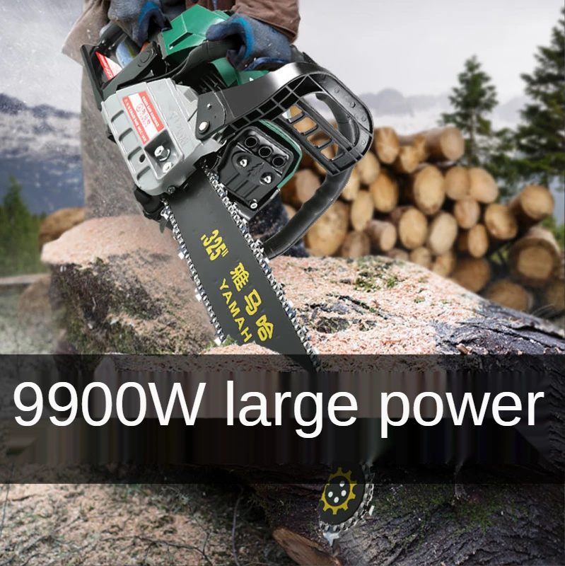 9.9KW High Power Gasoline Saw Gasoline Logging Saw Imported Chain Tree Cutter Tool