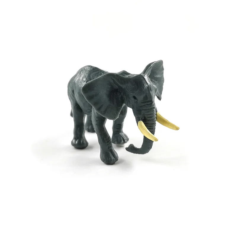 Simulation Small Elephant Figurine Animal Model Lifelike Action Figure Home Decor Doll House Educational Gift For Children Toys