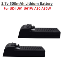 2Pcs/Set Original 3.7V 500mAh Lipo Battery For UDI U61 U61W A30 A30W Drone RC Quadcopter Spare Parts Drone Battery