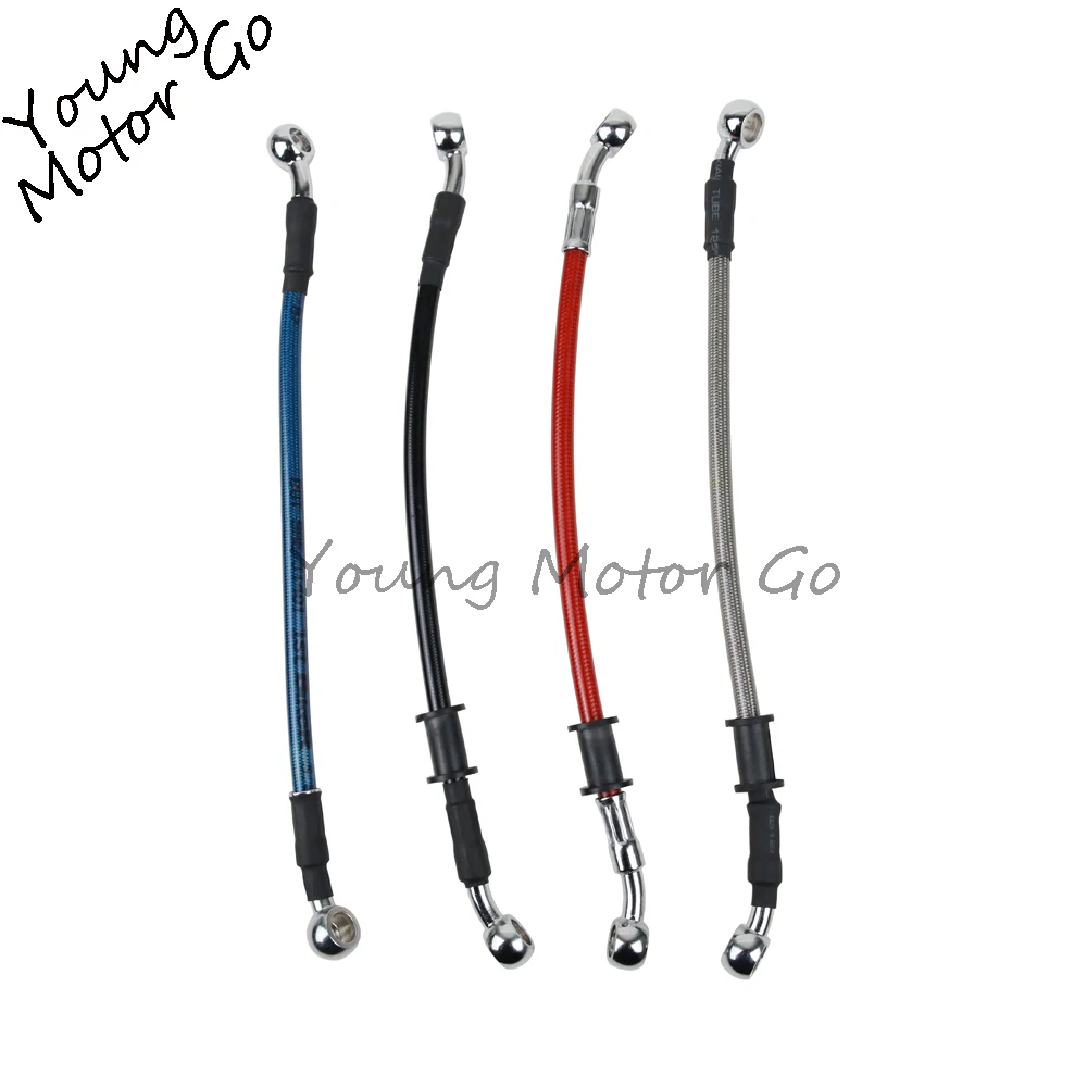 Short 27 34 39 cm Universal Motorcycle Dirt Bike Braided Steel Hydraulic Reinforce Brake line Clutch Oil Hose line Tube Pipe