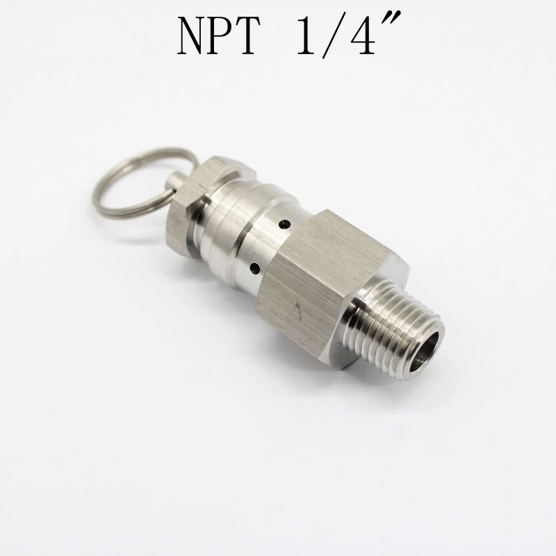 

SS304 stainless steel air compressor safety 1/4 NPT pressure relief valve 1bar steam generator boiler parts