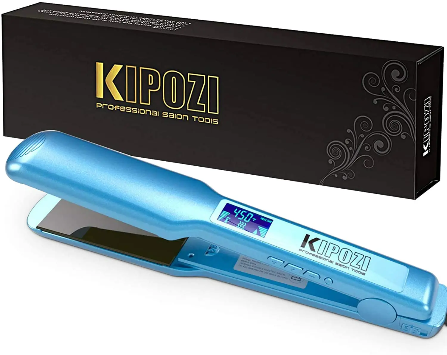 Kipzi チタンフラットアイロン 230℃ デジタル表示