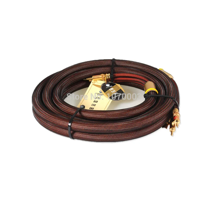 HiFi hi-end hiend Choseal LB-5119 7N OCC Audiophile HIFI Speaker Cable 25K Gold-plated Banana Plug 2.5m not DIY(pair)