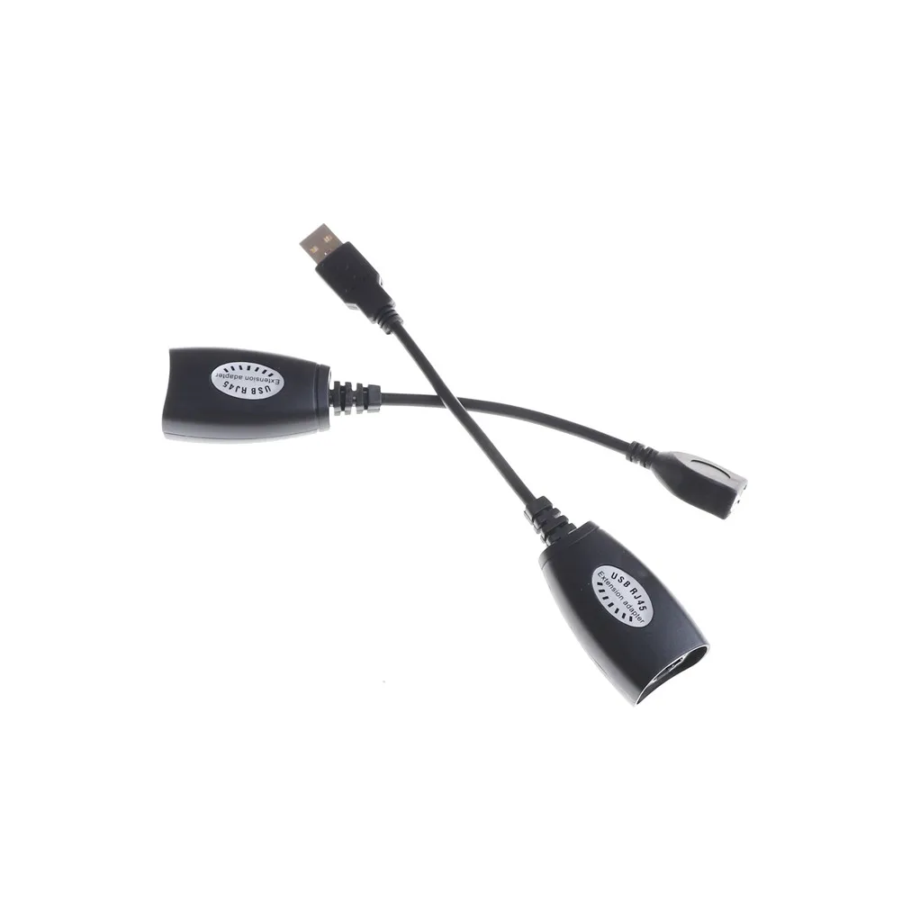USB 2.0 Maschio A Femmina Cat6 Cat5 Cat5e 6 Rj45 LAN Ethernet di Rete Extender Estensione Del Ripetitore Adapter Cavo del Convertitore