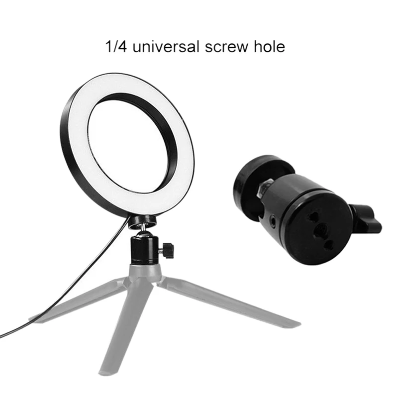 6" LED Ring Light Dimmable USB 5500K Fill Lamp Photography Phone Video Live