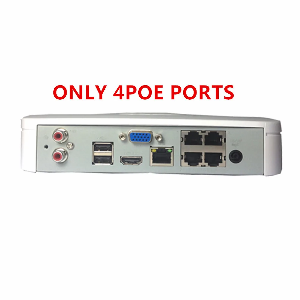 New NVR4104-P-4KS2/L 4CH with 4 POE NVR4108-P-4KS2/L 8ch with 4PoE ports Max 8MP Resolution 4K H.265 Network Video Recorder