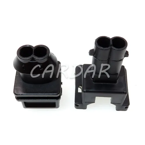 Imagen 2 del producto Conector de inyector de combustible de motor de coche, conector de Sensor de aceite, enchufe automotriz, 2 pines, 1 Juego