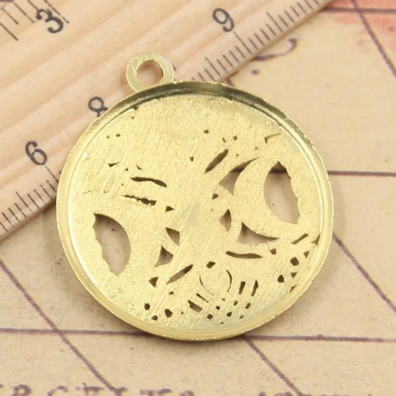 10pcs Charms Tree Of Life Norse Viking Moon Star 39x34mm Tibetan Bronze Silver Color Pendant Antique Making DIY Handmade Jewelry